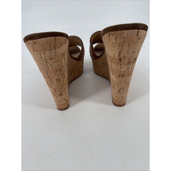 Veronica Beard Women's Size 9 Brown  Neutral Dali Woven Wedge Sandals Shoes - Picture 8 of 11